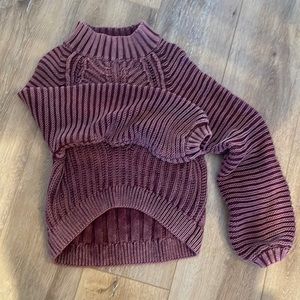 Purple free people sweater